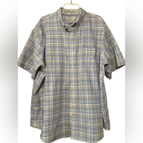 St. John's Bay Blue plaid  Casual Button Down Shirt - Picture 1 of 6